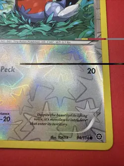 Pokemon TCG Fletchling XY Steam Siege 94/114 Reverse Holo Common Card Cute - Image 5