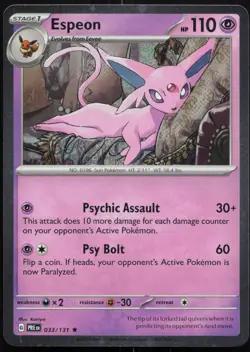 Espeon 033/131 Holo Rare Miscellaneous Cards & Products cosmos Holo Near Mint - Image 1