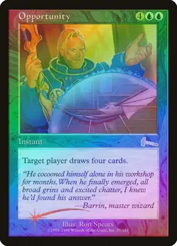 Opportunity FOIL Urza's Legacy HEAVILY PLD Blue Uncommon MAGIC MTG CARD ABUGames - Image 1