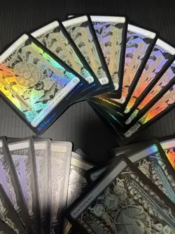 MTG Basic Lands FOIL x40 Full Art Set of 8 Each Phyrexia All Will Be One - Image 3