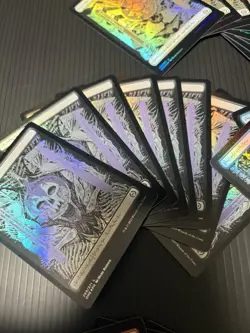 MTG Basic Lands FOIL x40 Full Art Set of 8 Each Phyrexia All Will Be One - Image 4