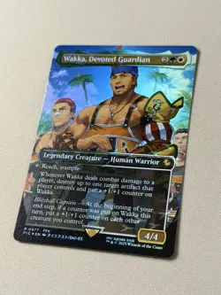 Final Fantasy MTG Wakka Devoted Guardian Chocobo Track Foil Borderless Promo 477 - Image 4