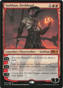 Sarkhan Fireblood M Core Set 2019 154 NM MTG - Image 1