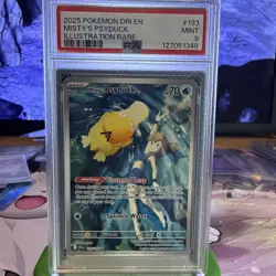 PSA 9 Misty's Psyduck 193/182 Destined Rivals Illustration Rare Pokemon - Image 1