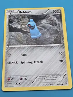 Beldum 47/98 Pokemon XY Ancient Origins Yuka Morii Clay Art MP - Image 1