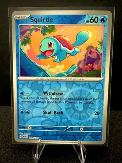 Squirtle 007/165 Scarlet & Violet 151 Reverse Cosmos Holo Pokemon TCG Card NM - Image 1