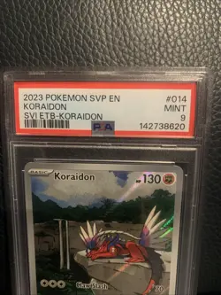 2023 Pokemon SVP Scarlet & Violet ETB Promo #014 Koraidon PSA 9 - Image 2