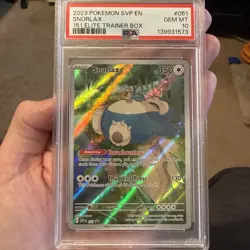 Snorlax SVP 051 Pokemon TCG Scarlet & Violet: 151 Illustration ETB Promo PSA 10 - Image 3