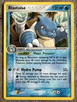 2006 Pokemon EX Crystal Guardians Blastoise Holo 14/100 MP - Image 1