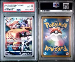 2021 POKEMON JAPANESE SWORD & SHIELD VMAX CLIMAX #187 FULL ART/CHARIZARD PSA 10 - Image 3