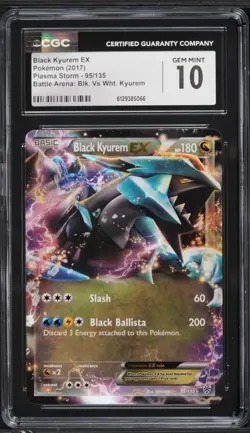 2017 Pokemon Plasma Storm Battle Arena Black Kyurem EX #95 CGC 10 - Image 1