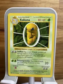 Pokemon TCG Kakuna (Base Set 33/102) Shadowless Uncommon - Image 1
