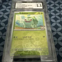 Pokemon 2023 Bulbasaur Scarlet & Violet 151-001/165 CGC 5.5 - Image 1
