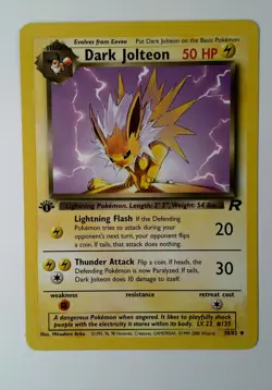 Excellent pokemon dark jolteon 1st edition 38 Team Rocket - Image 1
