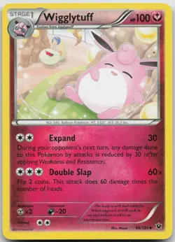 Wigglytuff 66/124 Uncommon Fates Collide Pokemon Moderately Played - Image 1
