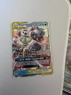 Pokemon TCG Blastoise and Piplup GX Tag Team 38/236 Cosmic Eclipse - Image 1