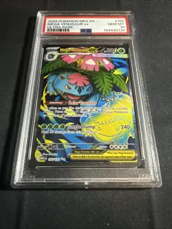 2025 POKEMON MEG EN-MEGA EVOLUTION | ULTRA RARE #155 MEGA VENUSAUR EX PSA 10 - Image 2