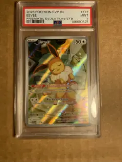 2025 Pokemon SvP EN-SV Prismatic Evolutions ETB - Eevee 173 Mint 9 - Image 1