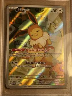 2025 Pokemon SvP EN-SV Prismatic Evolutions ETB - Eevee 173 Mint 9 - Image 4