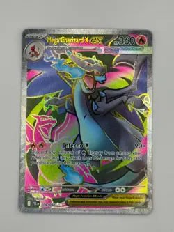 2025 Pokemon Mega Evolution Phantasmal Flames Mega Charizard X Ex 109/094 - NM - Image 1