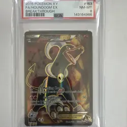 PSA 8 2015 Houndoom EX 153/162 XY BREAKthrough Full Art Holo English - Image 1