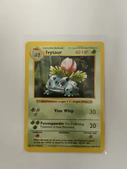 Pokemon Ivysaur Base Set Unlimited Regular 30/102 Uncommon Shadowless - Image 1