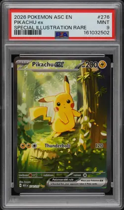 2026 POKEMON ASC EN-ASCENDED HEROES SPECIAL ILLUSTRATION RARE PIKACHU EX PSA 9 - Image 1