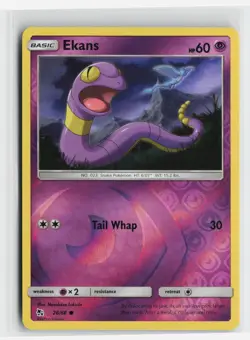 Ekans 26/68 Common Hidden Fates Pokemon Reverse Holo Near Mint - Image 1
