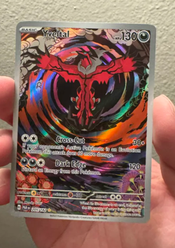 Pokemon TCG Yveltal 205/182 SV04: Paradox Rift Illustration Rare Holo READ DESC - Image 1