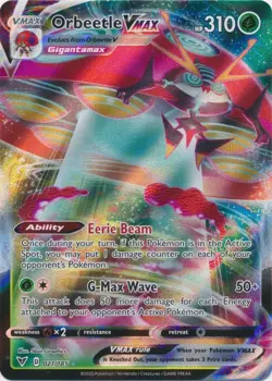 Orbeetle VMAX 021/185 Holo VMAX Rare Vivid Voltage Pokemon Near Mint - Image 1