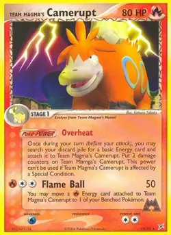 Team Magma's Camerupt 19/95 Rare Team Magma vs Team Aqua Pokemon Lightly Played - Image 1