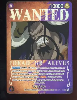 One Piece English ST04-003 Kaido Wanted Poster SP Alternate Art SR Near Mint - Image 1