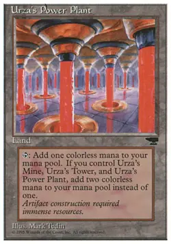 [1x] Urza's Power Plant (Columns) - Heavy Play, English - Chronicles MTG Magic - Image 1