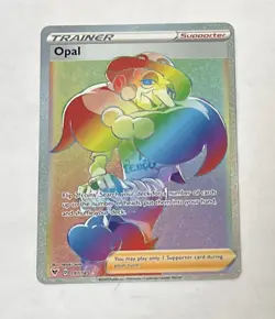 Opal 197/185 Secret Rare Vivid Voltage 2020 Pokemon TCG Rainbow NM - Image 1