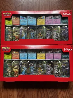 Pokemon TCG Prismatic Evolutions Costco 8 Mini-Tin w Promo Cards 2 Pack - Image 2