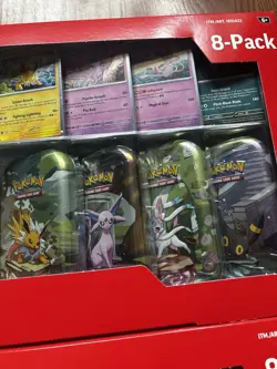 Pokemon TCG Prismatic Evolutions Costco 8 Mini-Tin w Promo Cards 2 Pack - Image 5