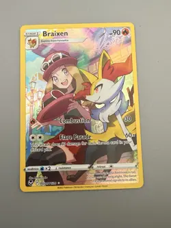 2022 TCG Pokemon #TG01 Braixen TG01/TG30 Holo Silver Tempest Trainer Gallery - Image 2