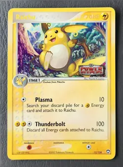 Pokemon - Raichu Reverse Holo - Power Keepers 12/108 NM - Image 1