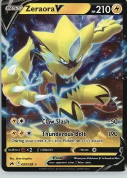 Zeraora V 053/159 Holo V Rare Crown Zenith Pokemon Near Mint - Image 1