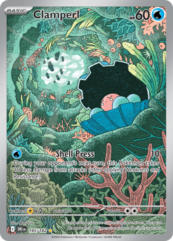 Clamperl 195/182 Illustration Rare Destined Rivals Pokemon NM/M - Image 4