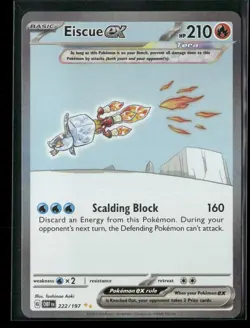 Eiscue ex 222/197 Special Illustration Rare Obsidian Flames Pokemon NM/M - Image 1
