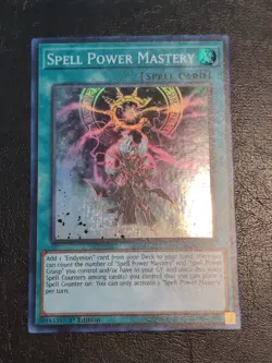 Yu-Gi-Oh! SUPER RARE CARD SPELL POWER MASTERY SR08-EN022 1ST NM/VLP - Image 1