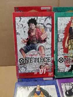 One Piece Starter Deck ST01 ST02 ST03 ST04 PRE-ERRATA No Serial Lot Set ENGLISH - Image 3