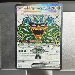 Pokemon TCG Card Teal Mask Ogerpon EX #190/167 Ultra Rare Twilight Masquerade ⚡ - Image 1