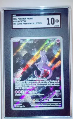 2023 POKEMON SVP EN-SV BLACK STAR PROMO 151 ULTRA-PREM COLL #052 MEWTWO SGC 10 - Image 1