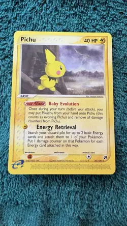 Pokemon EX Sandstorm 2003 Pichu 20/100 Non Holo Rare NM Card - Image 3