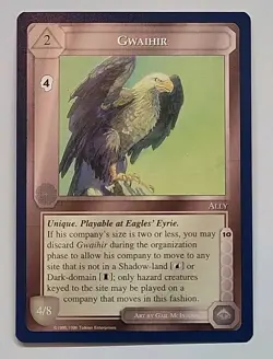 MIDDLE-EARTH CCG MECCG GWAIHIR WIZARDS UNLIMITED METW TWUL RARE LOTR CARD - Image 1