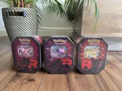 Pokemon TCG Team Rocket Destined Rivals Tin - Set of 3 - Image 1