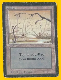 MTG SWAMP Beta (OldManMTG 006-914) - Image 1
