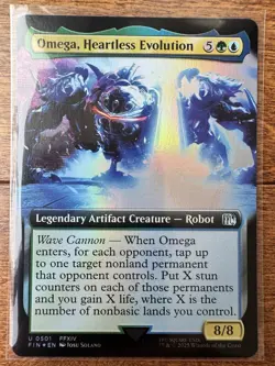 Magic MTG Final Fantasy - Omega, Heartless Evolution EXTENDED ART FOIL 0501 - Image 1